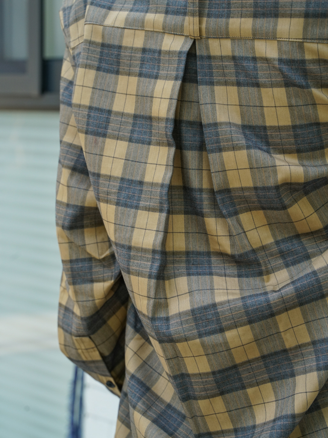 New retro plaid loose off-the-shoulder plaid long-sleeved shirt, yellow lapel plaid casual shirt for women 4415 pic 19