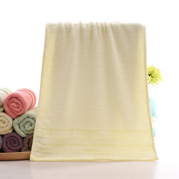 Wholesale of bamboo fiber double-segment towels, thickened household couple face towels, soft and absorbent multi-color towels for hair delivery pic 36