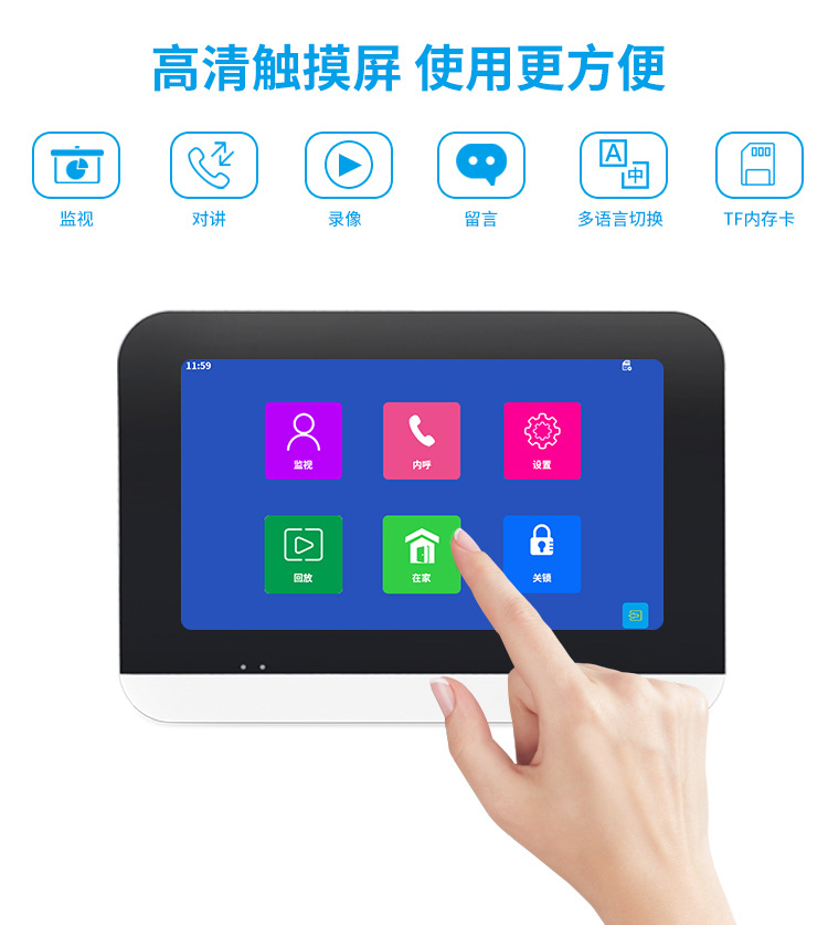 Video intercom access control system, doorbell, indoor unit, intercom, community unit door, intelligent waterproof suite equipment pic 2