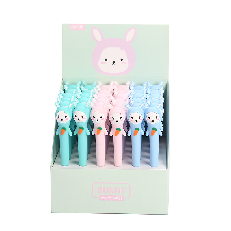 Korean version Zongfan silicone gel pen Rabbit Radish soft Silicone cartoon three-dimensional gel pen manufacturer customization pic 3
