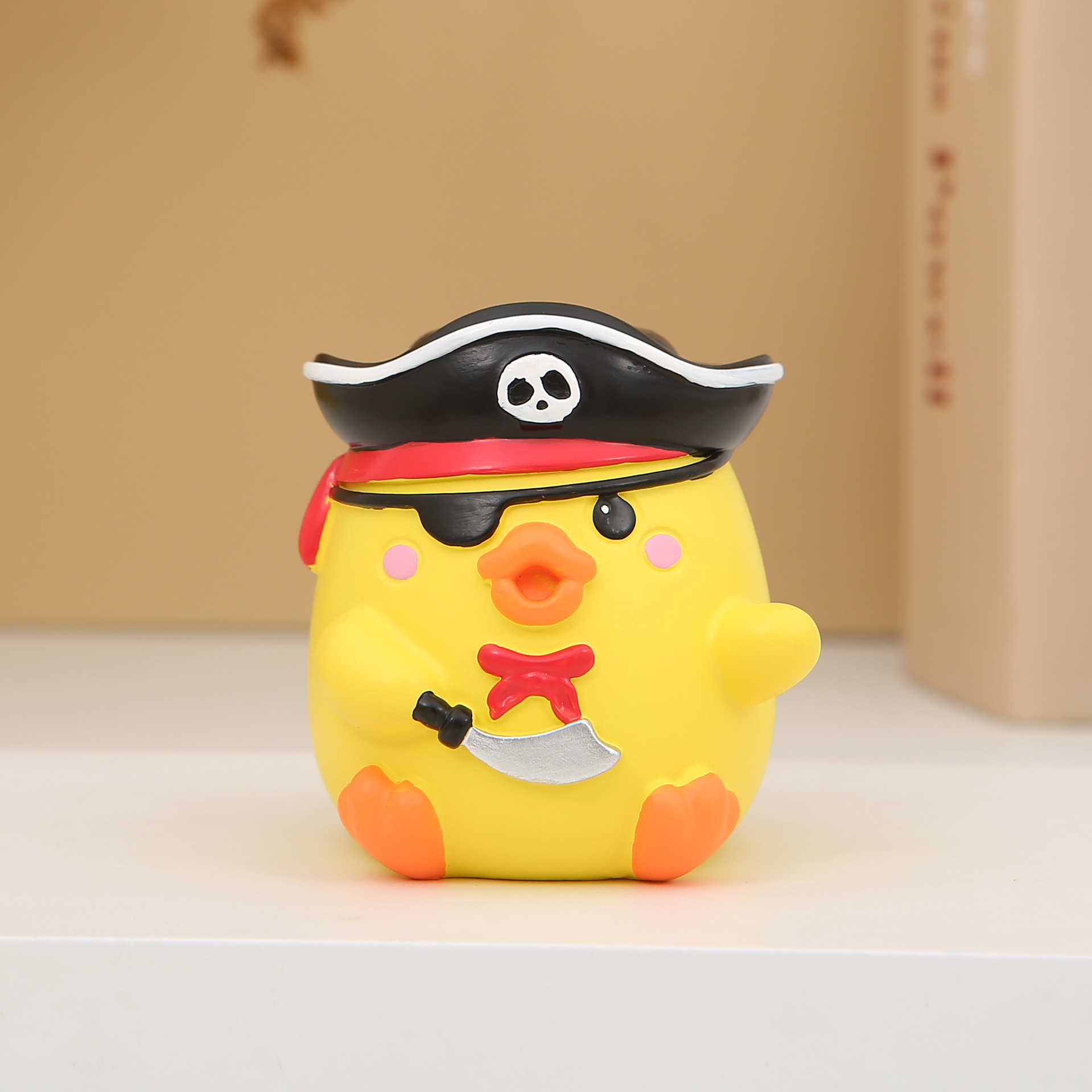 Cute cartoon car ornaments, creative duck resin handicrafts, office desk decorations, cake baking accessories pic 5