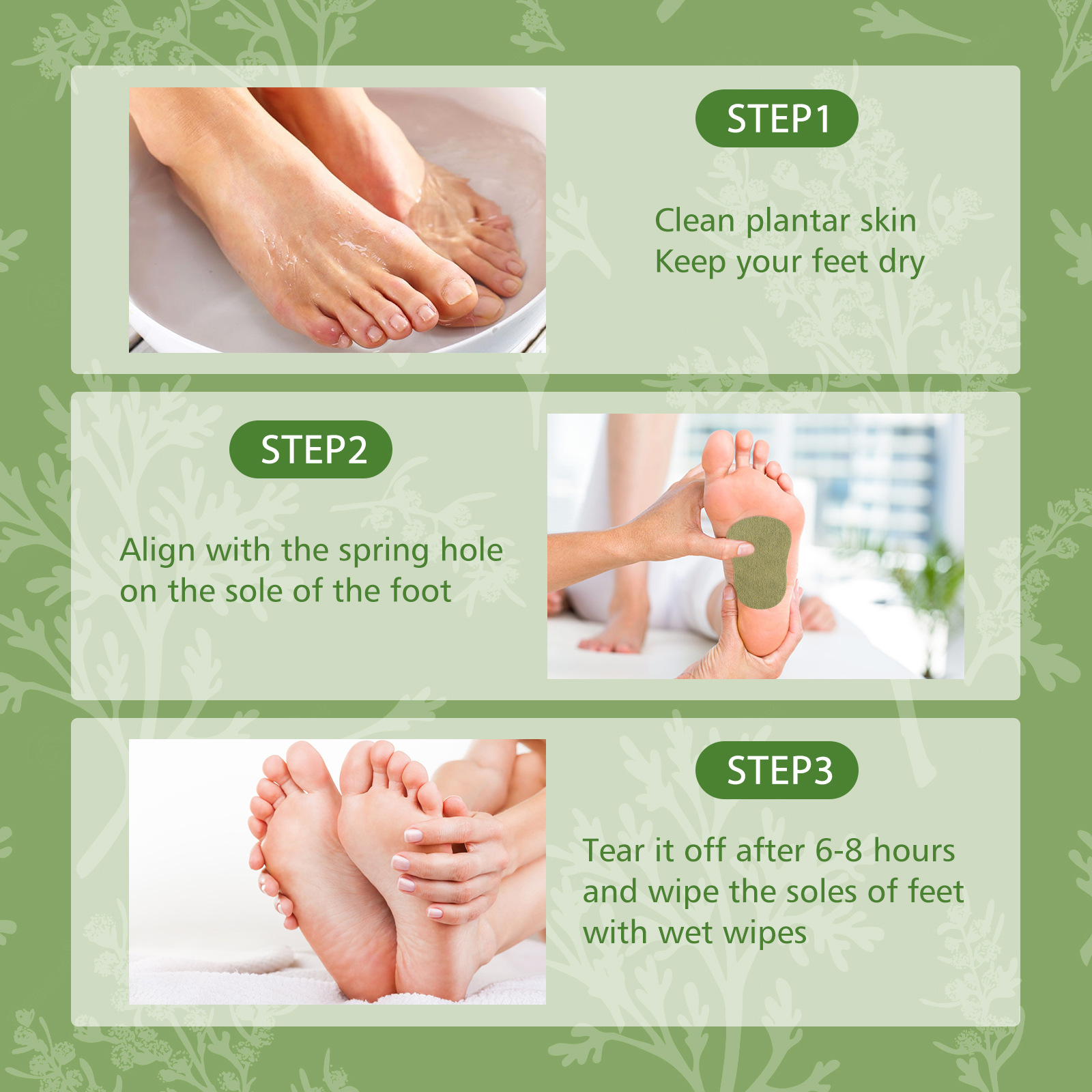 South Moon Mugwort Foot Patches for foot sole dehumidification are exclusively for foreign trade pic 7