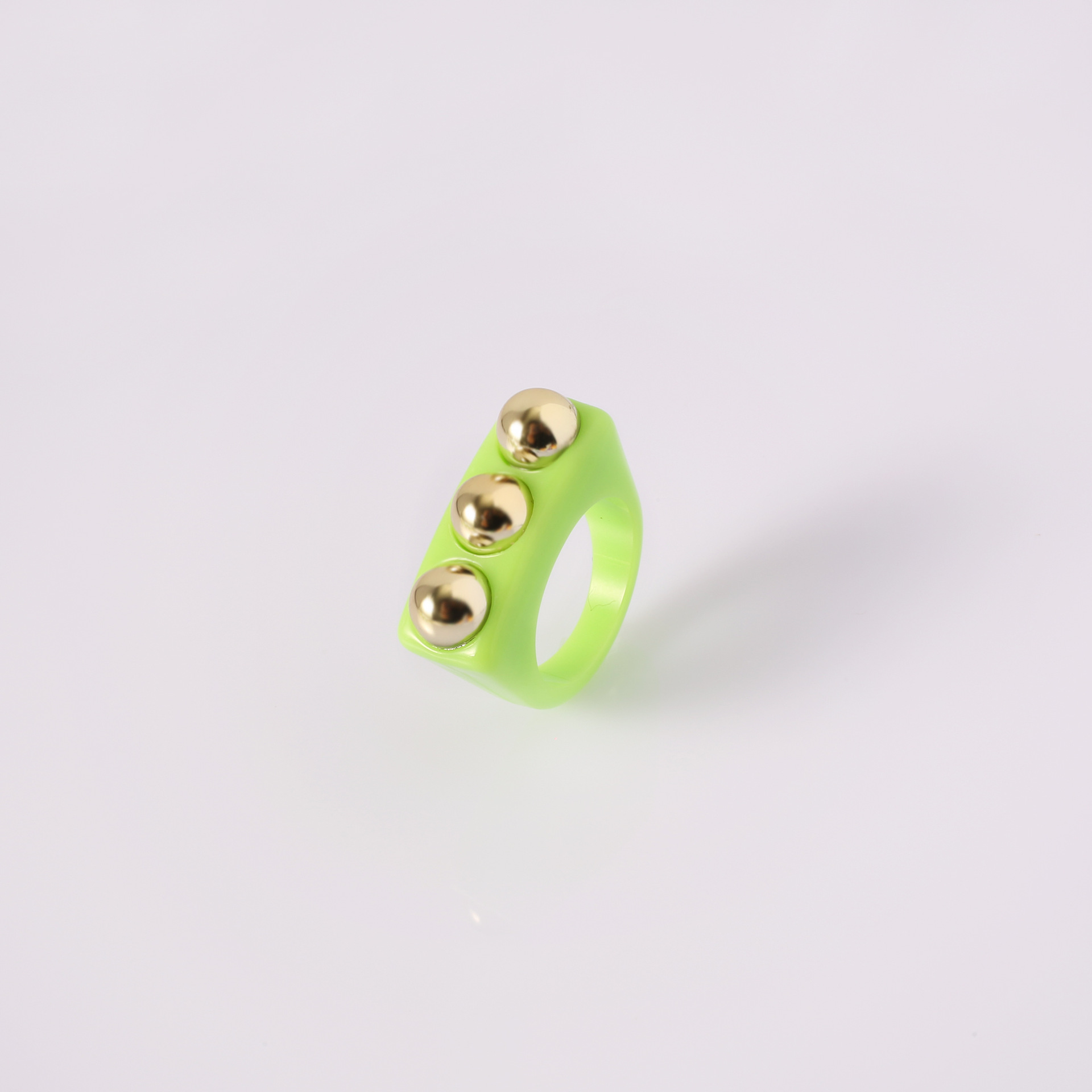 Aliexpress creative cold style ring, European and American fashion summer colorful gold joint ring factory direct sales pic 10