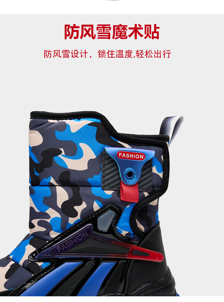 跨境儿童棉鞋现货2024冬季新款男童TPR平底女童加绒保暖棉鞋详情7