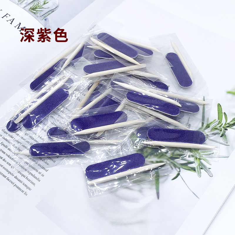 Two-piece portable armor tool set, wooden stick, mini file strip, nail removal tool, colored wood veneer rubbing, shanilak pic 12