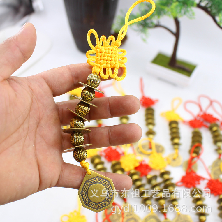 Genuine copper coins, Arhat beads, Five Emperors coins, copper coins, woven Five Emperors coins, pendants, copper coin craftsmanship, hanging signs, and Eight Trigrams plate manufacturers pic 17