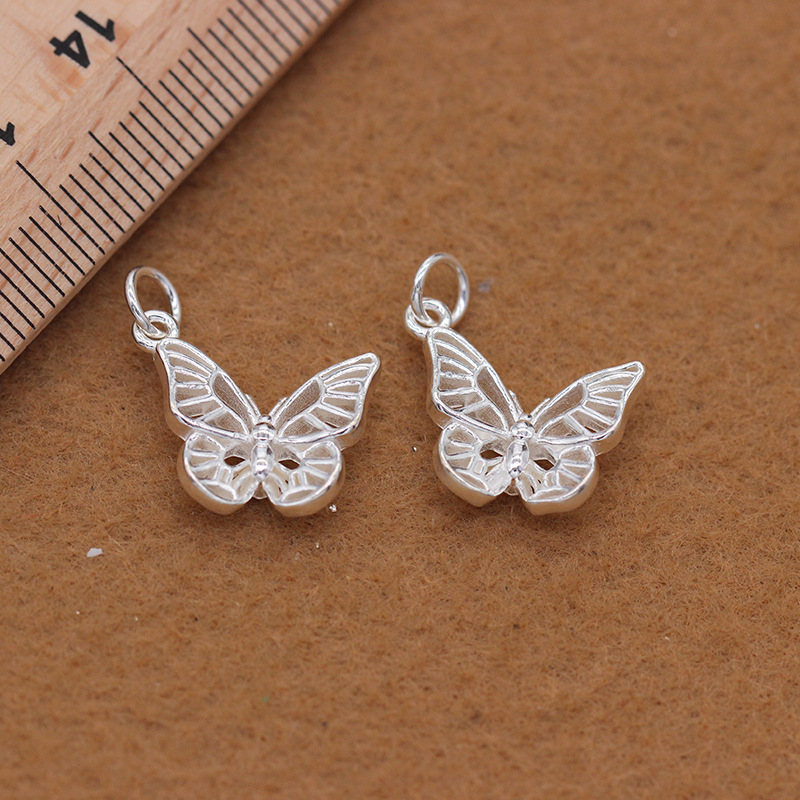 厂家直销925银银蝴蝶吊坠饰品配件创意Diy蝴蝶吊坠配件批发详情13