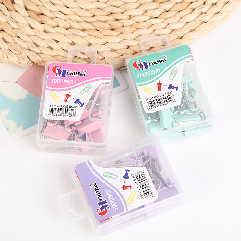 Business office folder, multi-functional long-tail clip, book clip, student study classification, color dovetail clip wholesale pic 4