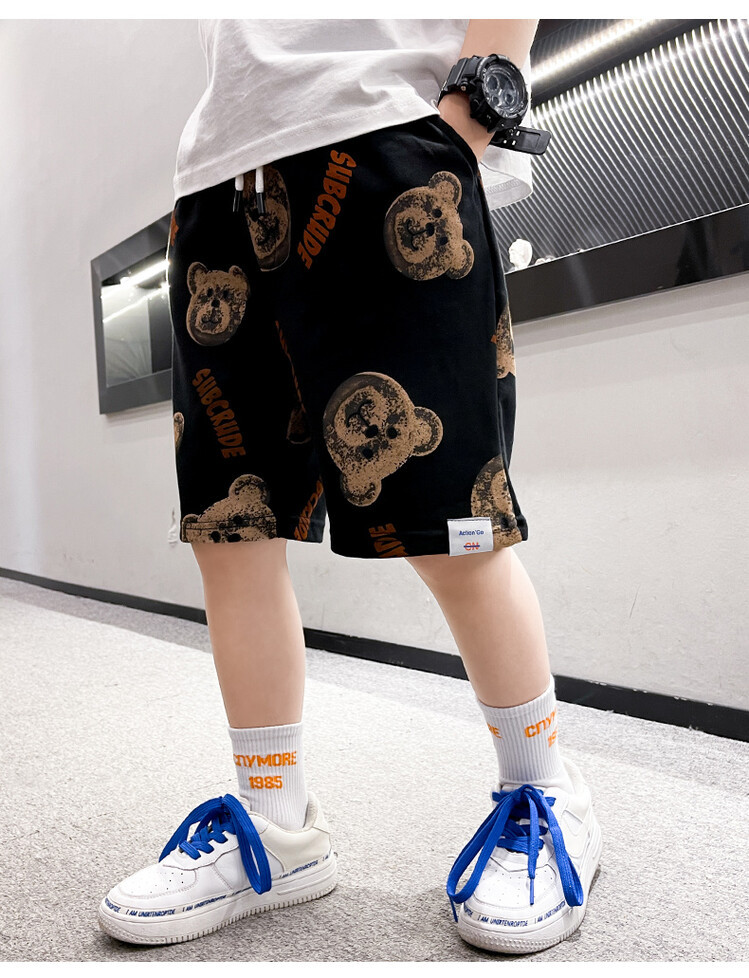 The 2022 new summer loose and stylish cotton capri shorts for boys are a trend of casual summer pants for middle-aged children pic 107