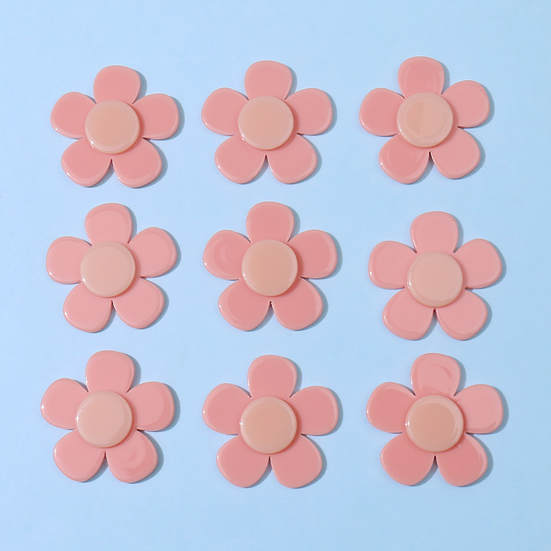 DIY pink flower acrylic piece earrings, stud earrings, phone cases, hair clips, handcrafted materials, bulk goods, accessories wholesale pic 2