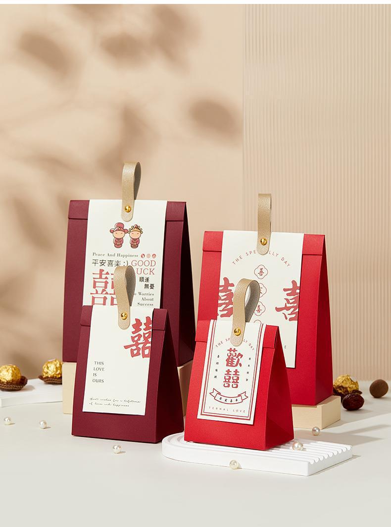 Wholesale of Chinese-style wedding hand-held wedding candy boxes, engagement wedding candy bags, souvenir gift boxes, and return gift candy boxes pic 8