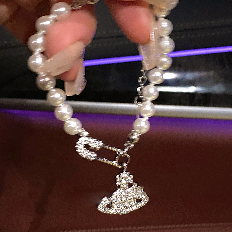 西太后土星项链女星球珍珠别针简约小众颈链配饰轻奢高级感锁骨链详情19