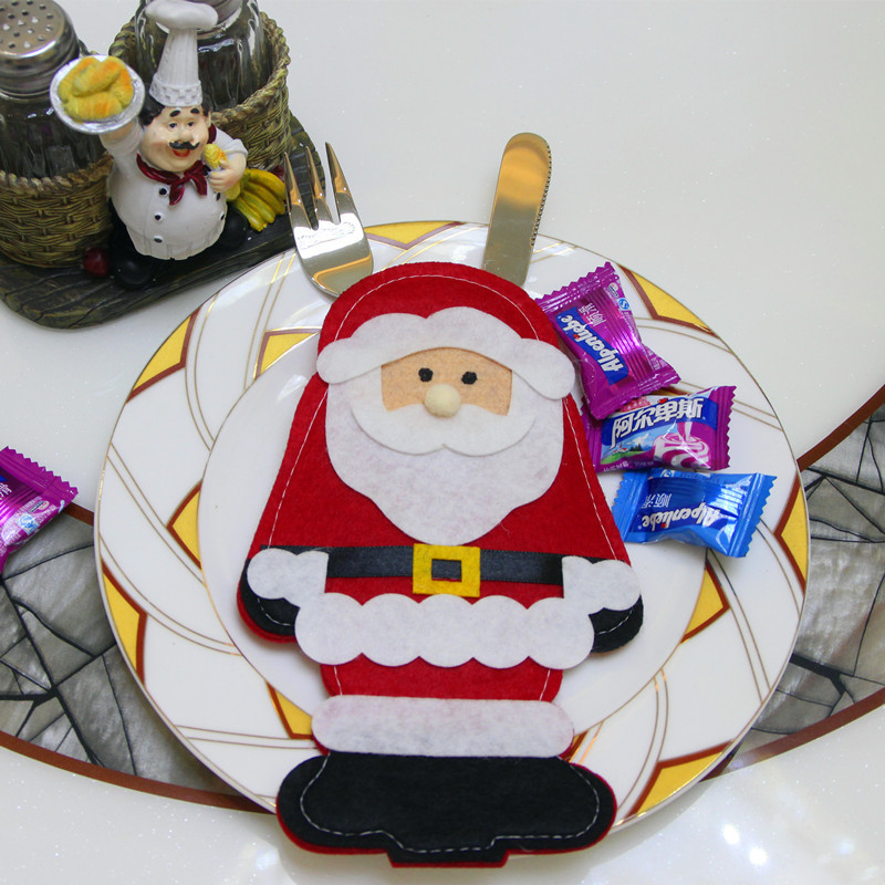 Wholesale of new Christmas decorations, new Santa Claus knife and fork sets, Christmas desktop cartoon tableware, knife and fork bags pic 23