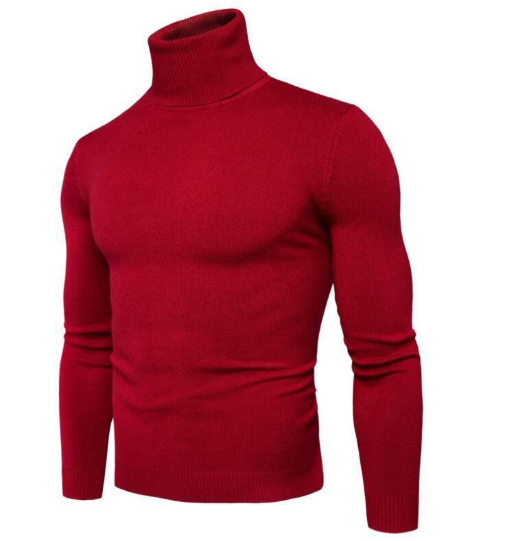 High-neck sweater for men, Korean-style slim-fit sweater, lapel woolen sweater for men, thick base knitted sweater for export pic 32