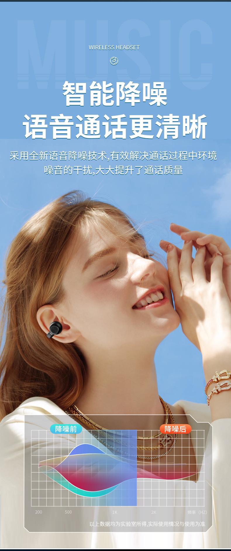 跨境私模新款Z28无线耳夹式单耳蓝牙耳机5.3超长待机续航降噪运动详情22