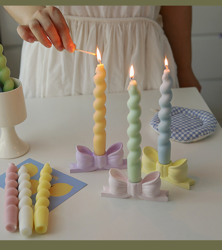 Twisted spiral rod wax, a niche atmosphere fragrance gift candle, handcrafted long rod shape cross-border aromatherapy candle pic 8