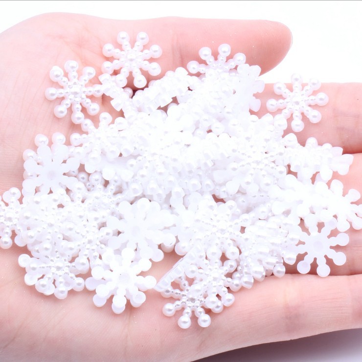 Hollow five-pointed star beads 12mm, self-sold by the manufacturer, pearl flower jewelry accessories, pearl three-dimensional flower imitation pearl V100 pic 7