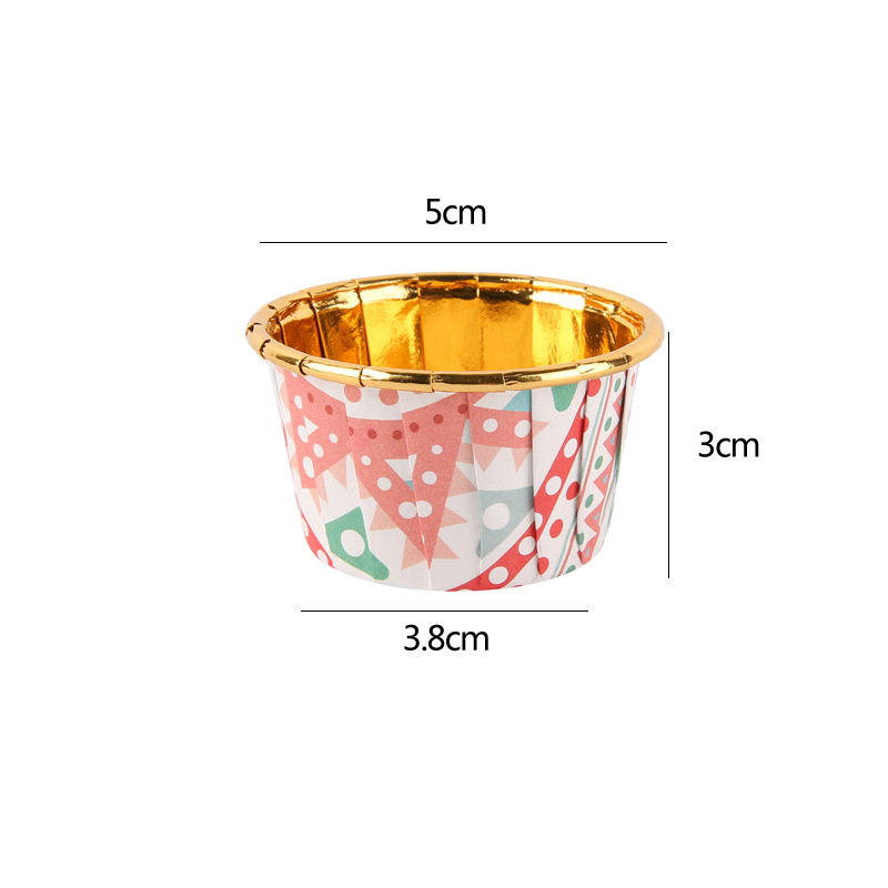 单面金铝箔卷口杯烘焙卷口杯卷边淋膜杯蛋糕纸杯大/中/小号马芬杯详情5