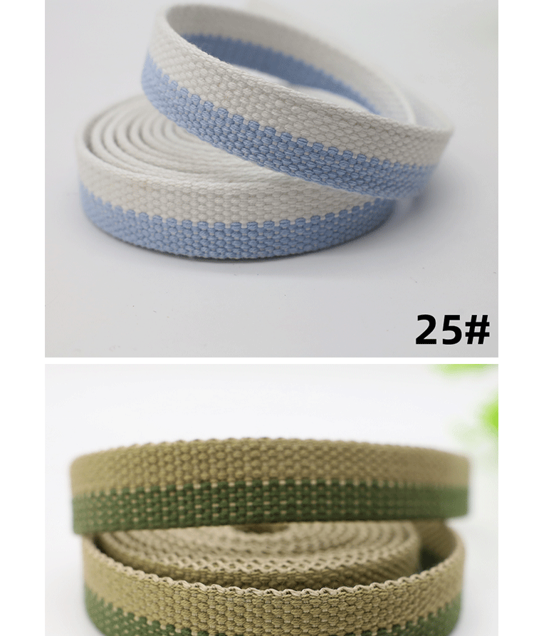 Factory direct supply of 18-20MM wide thickened cotton woven straps, canvas bag straps, hand shoulder straps, waist belts, binding straps and accessories pic 20