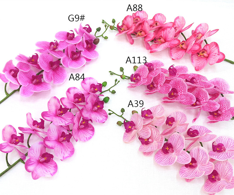 Artificial flowers, artificial lawns, artificial trees, artificial flowers, artificial lawns, artificial trees, artificial phalaenopsis, single 5-head, 7-head, 9-head, 3D phalaenopsis, PU artificial flowers wholesale, home and wedding artificial flowers pic 8