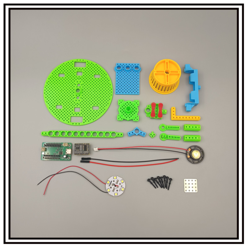 Programmable desk lamp, intelligent voice recognition, graphical programming kit, DIY technology small project, AI maker education pic 4