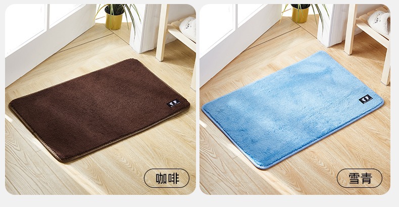 浴室地垫毛绒吸水家用卫生间脚垫厕所防滑垫踩脚垫进门入户门垫子详情9