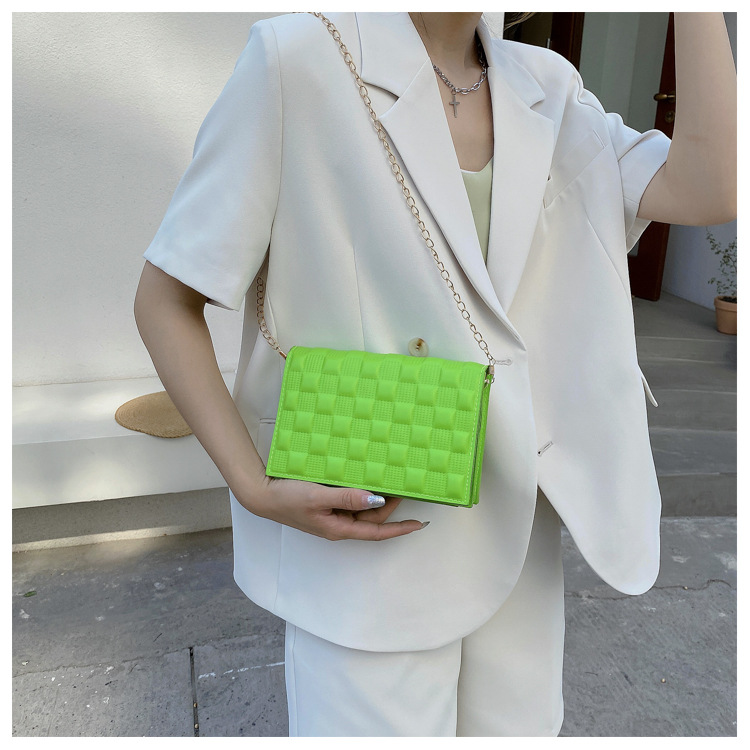 网红手提包包2021新款时尚单肩女包休闲感洋气斜挎简约ins链条包详情19