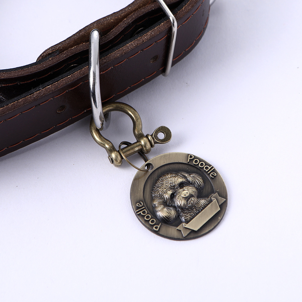 Explosivo retro bronce antiguo pet dog tag pet anti-pérdida de información de identidad procesamiento de la etiqueta grabado láser una pieza de generación pic 7