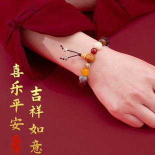 【杨枝甘露】白玉菩提手串绕指柔学生文玩菩提子单圈盘玩佛珠手链详情3