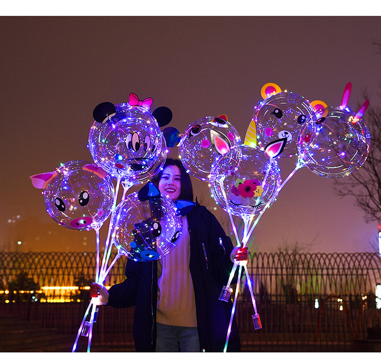 卡通贴纸火爆款网红波波球地推发光气球带灯透明儿童夜光摆摊街卖详情12