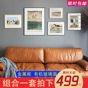 Simple and modern living room decorative paintings, fresh and clean sofa background wall combination paintings, healing scenery, dining room hanging wall paintings pic 16