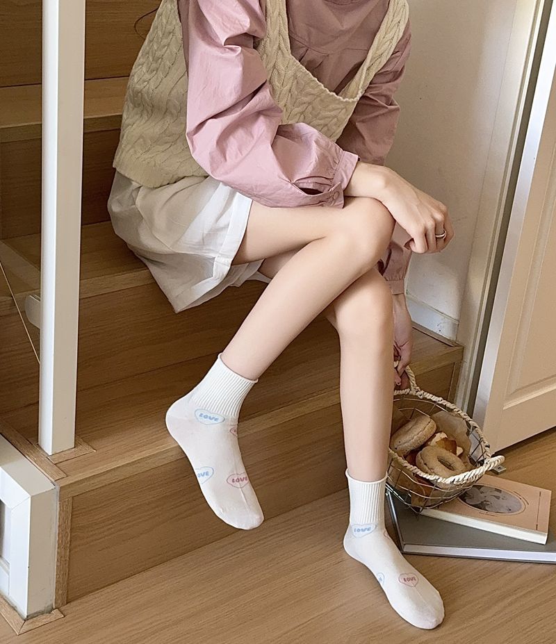 无骨袜子女五分袜春夏薄款短筒网眼透气防臭运动袜精梳棉学生短袜详情12