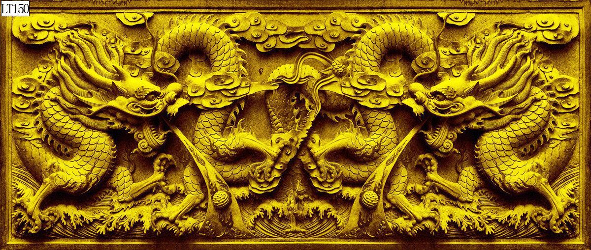 Fish tank aquarium decorative landscape background painting, pp material without glue, dragon background painting, two dragons playing with a pearl, dragon Roaming the world painting pic 42