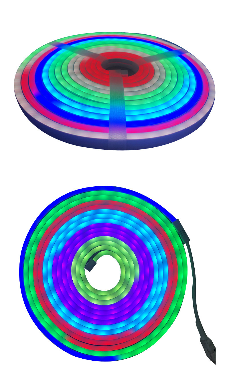 12V low-voltage LED neon light strip, 6*12 color-changing RGB flexible light strip, 5M with power supply, remote control and card suction set pic 8
