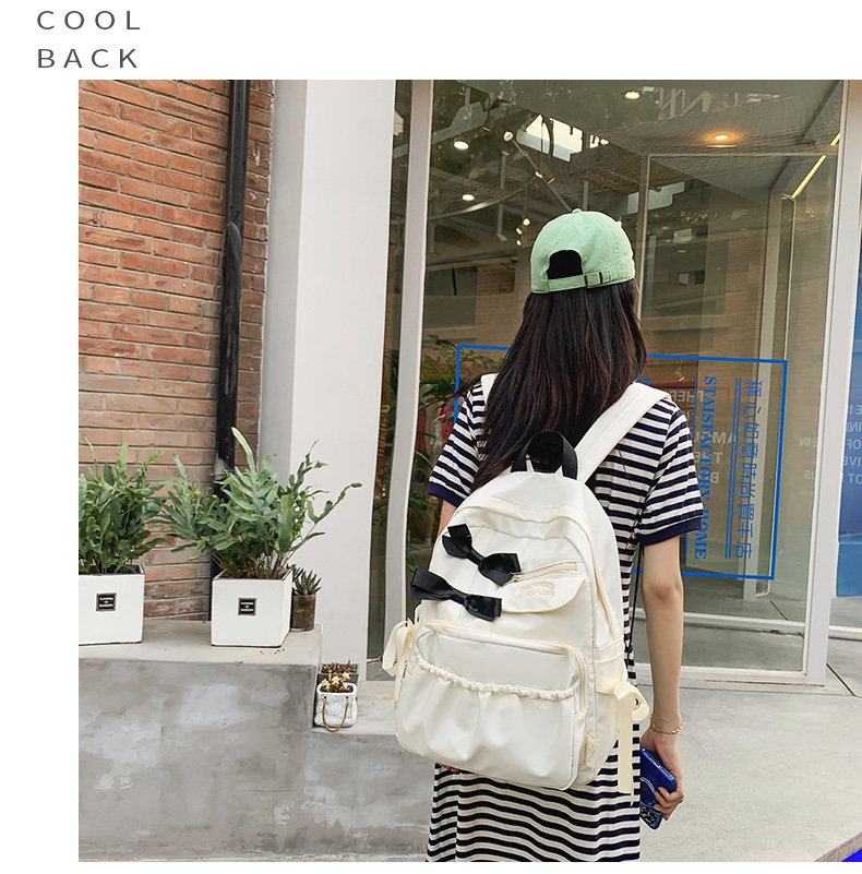 日系ins书包初中高中女生大学生高颜值双肩包蝴蝶结背包2023新款详情18