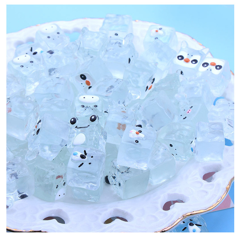 卡通夜光动物冰透冰块 diy奶油胶发夹立体材料 冰箱贴树脂小配件详情16