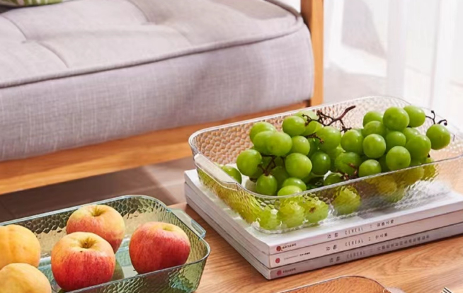 米粒风北欧风格 PET盘子 家用水果透明盘子 颜色 款式齐全详情29