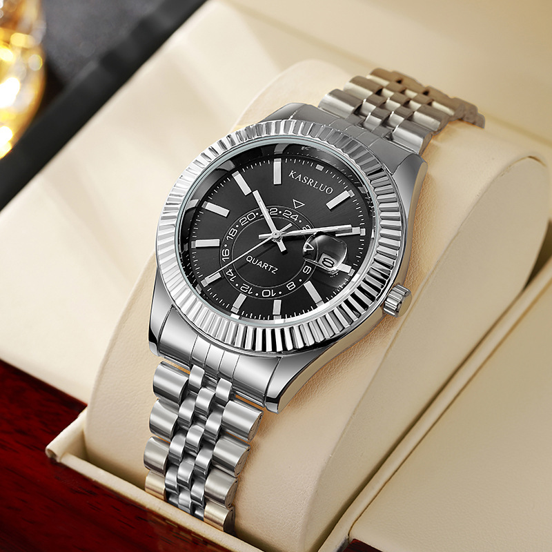 2023跨境电商手表 厂家批发夜光防水钢带手表男士劳系手表时尚详情7