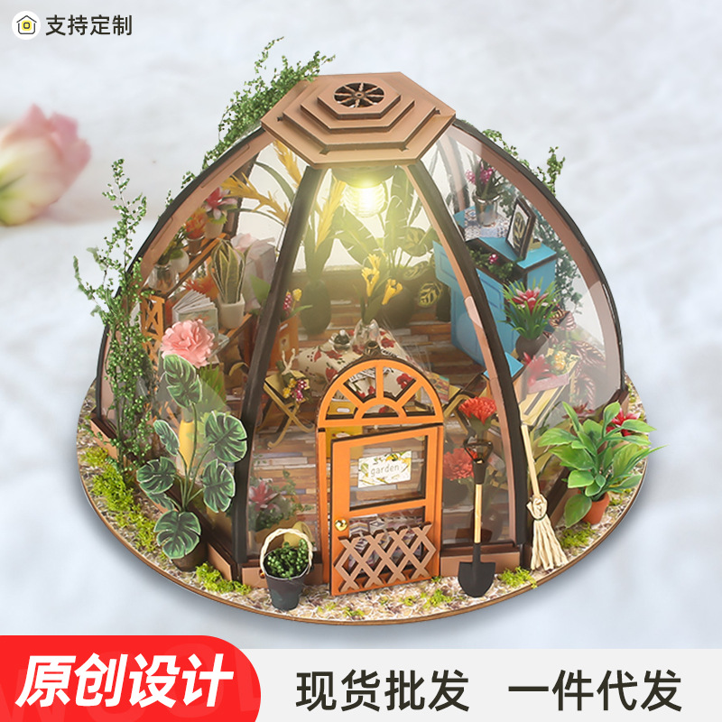 批发diy小屋手工制作微缩房子珍妮花房拼装模型玩具摆件圣诞礼物详情2