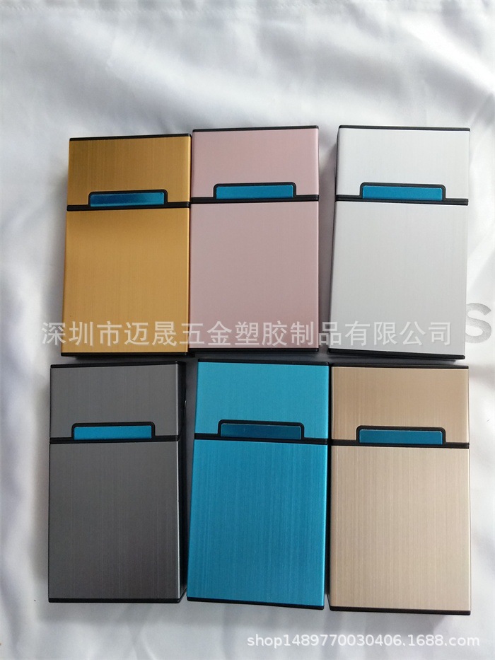 A 20-pack ultra-thin sliding automatic lid made of metal aluminum alloy for ladies pic 7