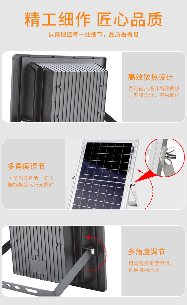 太阳能投光灯户外感应家用景观庭院灯路灯led超亮壁灯厂家批发详情16
