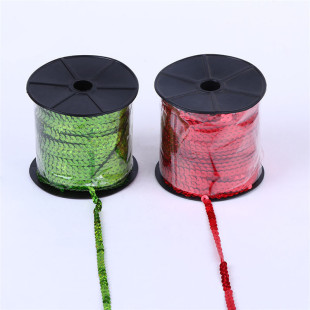 6MM曲连线亮片带 PVC亮片 厂家直销 亮片带 圣诞 服装 亮片装饰详情2