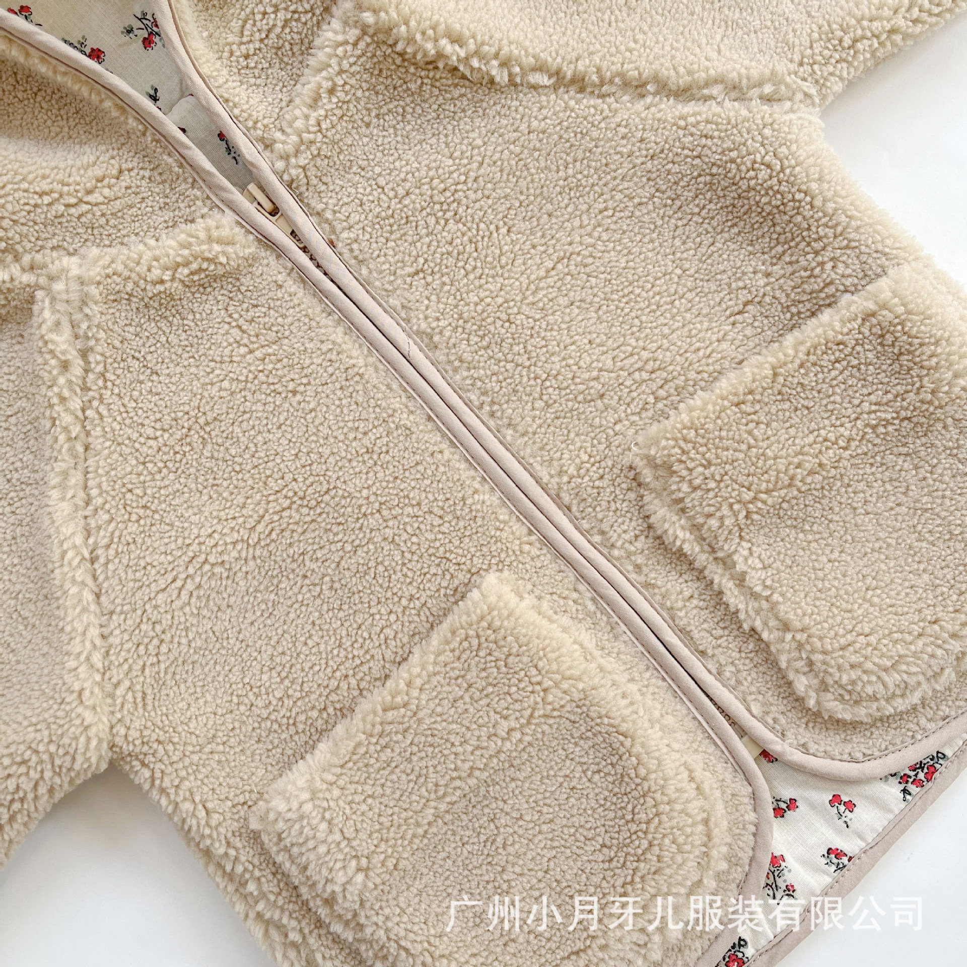 MiniCowMother cute floral imitation lambskin one-piece coat for boys, girls and children, solid-colored cotton coat for children pic 16