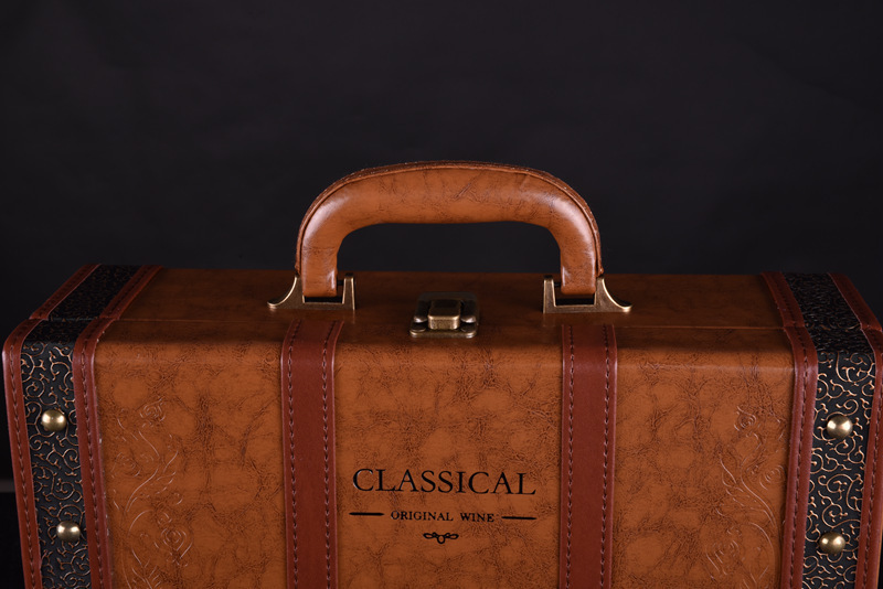 Four red wine gift boxes, red wine leather boxes, antique box series, red wine boxes, Mid-Autumn Festival gift boxes, red wine packaging gift boxes pic 23