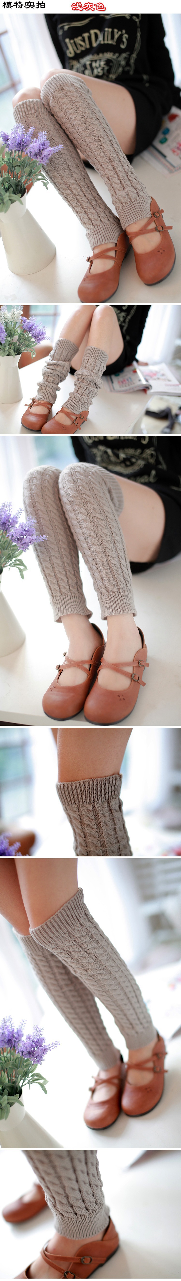 Wholesale of Korean-style knitted warm Japanese-style socks, woolen leg covers and over-the-knee socks from the manufacturer pic 16