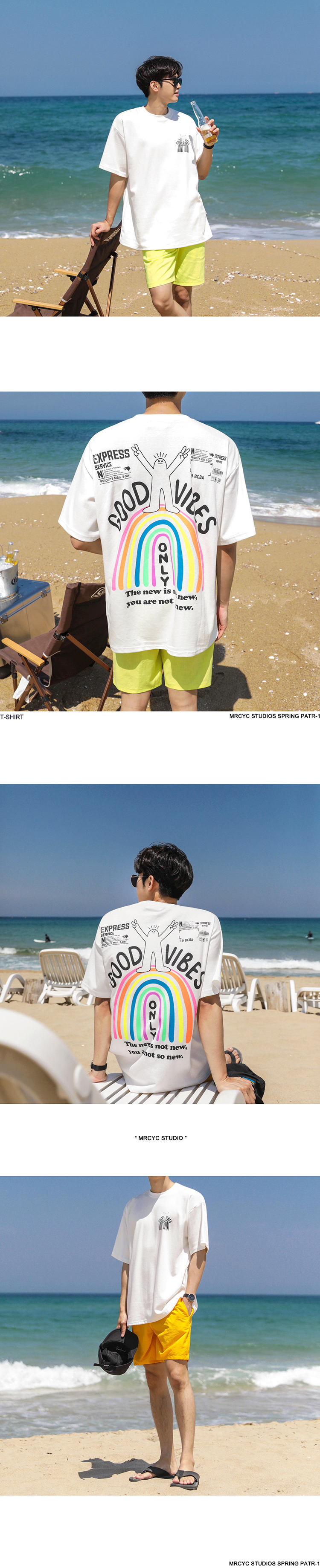 MYQ男装夏季短袖T恤韩版潮流宽松半袖ins潮牌新疆纯棉体恤男衣服详情9