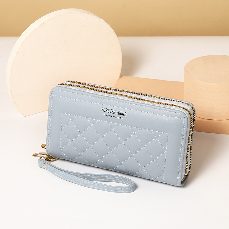 女士钱包女长款源头工厂女手拿包韩版手机包双拉链钱夹大容量卡包详情15