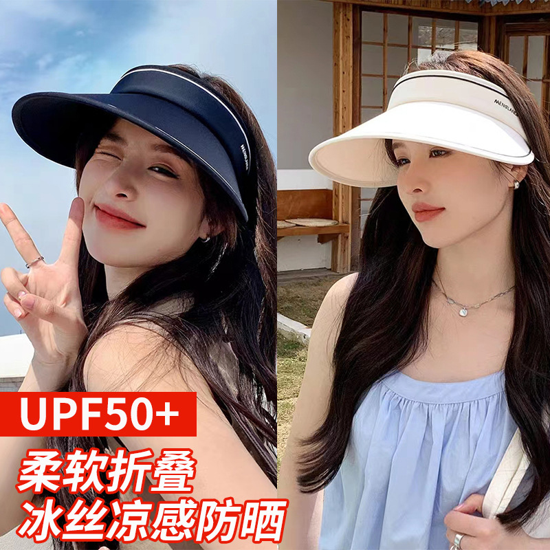 空顶帽大帽檐空顶uv防晒帽女夏季遮阳帽遮脸太阳帽夏防晒帽子批发详情1