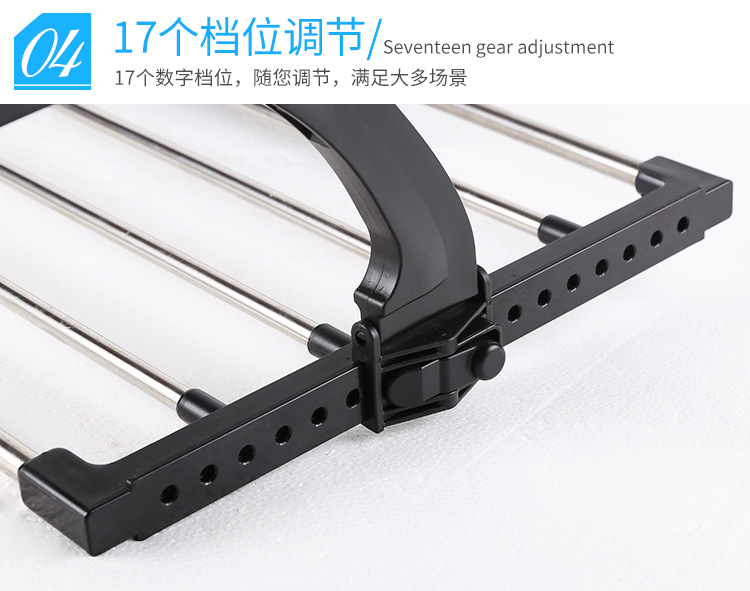 Stainless steel multi-functional folding balcony shoe drying rack, windowsill diaper drying rack, towel hanger, one-piece consignment pic 48