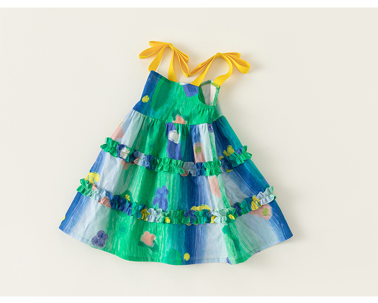 宥宝童装儿童姐弟装涂鸦印花衬衫女童连衣裙扎染公主裙子XQ23153详情12